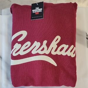 The Marathon Clothing Burgundy Hoody with White Script